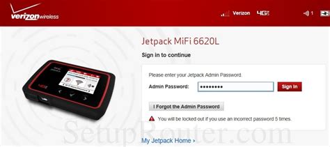 verizon jetpack admin